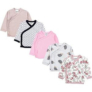 TupTam Baby Meisjes Overslag Top met Lange Mouwen 5-Pak, Veelkleurig 8, 56
