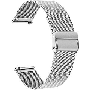 ENICEN Roestvrijstalen bandjes passen for Garmin Forerunner 55 245 645m Smart Watch Band Metal Armband Riemen Compatible With aanpak S40 S12 S42 Correa (Color : Style 2 Silver, Size : For Approach S