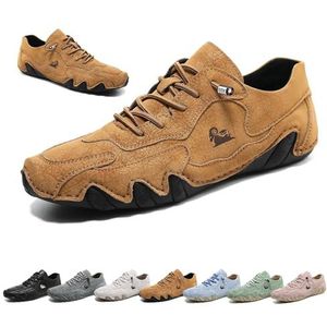 Handgemaakte lage Beck-schoenen, dames outdoor waterdichte antislip lichtgewicht ademende casual platte bodem slip-on comfortabele blote voeten wandelschoenen(bruin,43 EU)