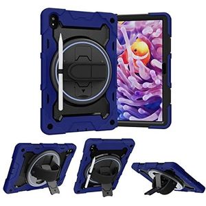 Tablet PC-hoes Kids Case Compatible with Lenovo Tab P11 2020 TB-J606F Case&Tab P11 Plus 2021 TB-J616F/J607F, Multi-Hoek Elastische Beugel+360° Verstelbare Draaibare Handriem Drie-in-een Shell, Valbest