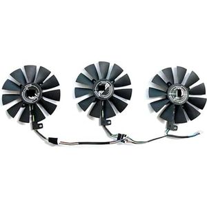 QKFTCSDW Compatibel met de vervangende ventilator van de grafische kaart GTX1070 1070ti 1080 1080ti ROG Strix T129215SU/T129215SM(R)