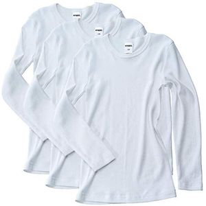 HERMKO 2830 3-pack kinderen lange mouwen onderhemd meisjes + jongens (andere kleur) biologisch katoen