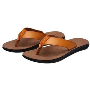 Doucheslipper, Heren slippers - Zachte zool, casual strandschoenen for buiten(Yellow,45 EU)