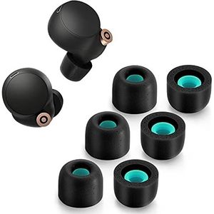 Memory Foam Tips voor Sony WF-1000XM4 - Oortips - Zwart - 3 Paar