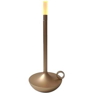 Evvmnaks Led-tafellamp, oplaadbaar, 1800 mAh, retro touch-instelling, geschikt voor de decoratie van slaapkamer, restaurant, lichtgoud