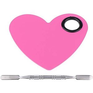 Roestvrij staal make-up mengen oogschaduw verf mengen palet spatel roze