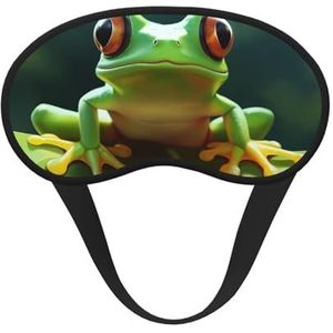 Schattige kikker slaapmasker zacht comfortabel oogmasker met verstelbare riem verduistering oogslaap schaduwhoes voor vrouwen meisjes mannen reizen yoga dutje ploegendienst werk