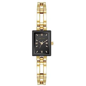 Anne Klein Armband horloge voor dames, Goud/Zwart, Quartz Beweging