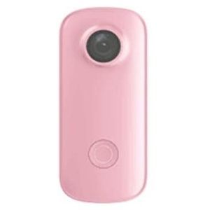 Kleine actiecamera waterdicht Mini-duimcamera 1080P30FPS / 4K30FPS H.265 12MP 2.4G WiFi 30M waterdichte behuizing Action Sport DV-camcorder (Size : C100 Add 32GB, Color : Pink)