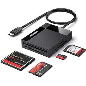 UGREEN - 4 in 1 SD Card Reader - USB C - Zwart - 5 Gbps Snelheid