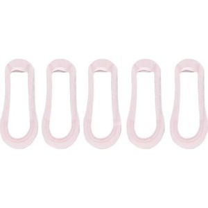 YIJIANUO 5 Paar Antislip Onzichtbare Sokken Slippers Naadloze Ijs Zijde Boot Sokken Zomer Dunne Effen Casual Ademend Laag Cut Sokken Vrouwen, roze, One size