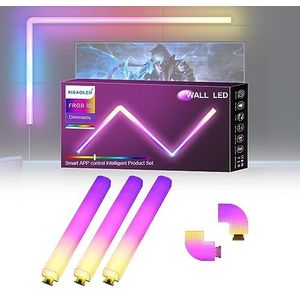 WIFI LED-wandlampen, RGB-IC Glide-wandlampen, muzieksynchronisatie en dynamische scènes, werken met Alexa en Google Assistant (Color : Phantom FRGB, Size : 220V)