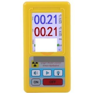Afvalwater Geigerteller Nucleaire stralingsdetector Persoonlijke dosimeter Röntgengammadetector LCD-radioactieve tester(Yellow)