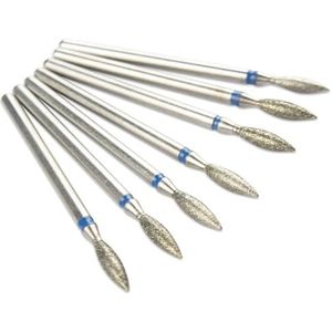 Nagelschuurkop, 7 stuks veelkleurige diamantnagelboortjes for manicure(Dark Gray)