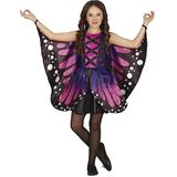 Vlinder Kostuums | Prachtige Roze Paarse Vlinder | Meisje | 3-4 jaar | Carnaval kostuum | Verkleedkleding