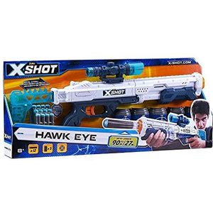 X-Shot Excel Hawk Eye Blaster Toy schuimrubberen dartpijlen (16 darts, stijlen kunnen variëren)