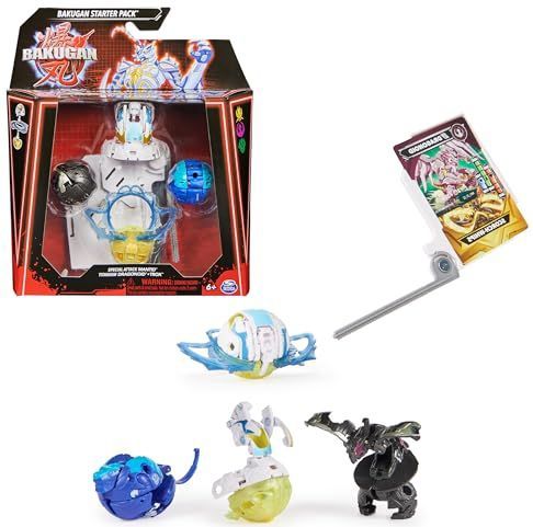 Bakugan - Special Attack-starterpakket - Speelset met 3 Bakugan-actiefiguren en 3 Brawler-kaarten - stijlen kunnen variëren