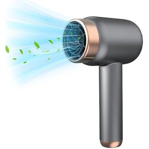 Draadloze haardroger, compact, haardroger voor vrouwen, ionische flow droger met verwarming en koele knop Ionic Flow droger voor vrouwen, reishaardroger (grijs)