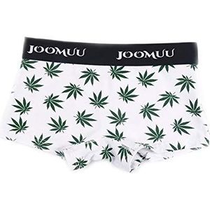 BaronHong Leaves Print Boxer Briefs voor Tomboy Trans lesbische katoen Boyshort