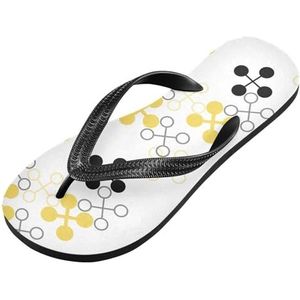 LI ZHI XIN Volwassen Zomer Flip Flops Indoor Outdoor Slippers Huis Schoenen Met PVC Antislip Zool Geometrische Patronen, Meerkleurig, X-Small