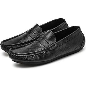 Heren Loafers Penny Moccasins Loafers Eenvoudig Leer Comfortabel Lichtgewicht Flexibel Mode Slip-on(44 EU)