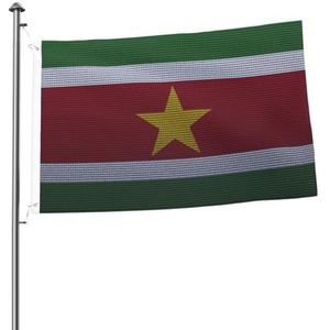 Boerderij Vlag Van Suriname Breien Effect 90X150cm Decoratie Vlaggen Levendige Kleur Outdoor Teken Duurzaam Veranda Vlag Decoratie Voor Tuin Festival Carnavals