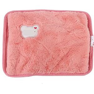 DieffematicRSD Warmwaterkruik Warmwaterkruik Elektrisch opladen Verwarming Oplaadbare warmte Waterzak Konijnenbont Zachte handwarmer Geweldig cadeau! (Color : Pink)