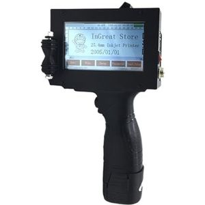 Handheld Inkjetprinter Met Aanraakscherm Draagbare 0,5/1-inch 12,7/25,4 Mm Inktcartridge Datum QR-code Barcodelogo Thermische Printer(12.7 Printer-3 Inks)