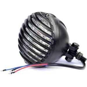 LED - Koplamp - Zwart - Universeel - Voor Motorfiets - Met Grille Cover Behuizing