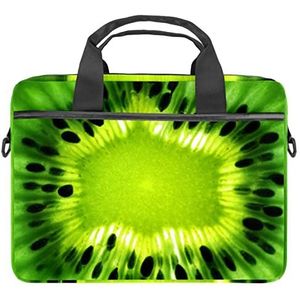 Kiwi Fruit Groene Laptop Schouder Messenger Bag Crossbody Aktetas Messenger Sleeve voor 13 13.3 14.5 Inch Laptop Tablet Beschermen Tote Tas Case, Meerkleurig, 11x14.5x1.2in /28x36.8x3 cm