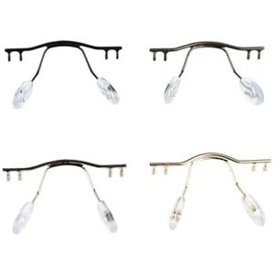 Brilmontuur zonder montuur, neuspadhouder, 1 stuk brilreparatie-onderdelen accessoire(Black)