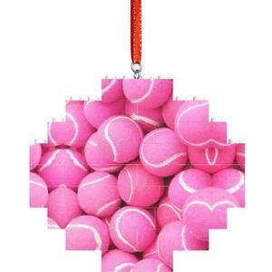 Heldere roze tennisballen spannende diamant bouwsteen puzzel-boeiende, stressverlichtende leuke puzzel