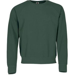 Fruit of the Loom Classic Raglan Sweat + GRATIS MyShirt stoffen zak, flessengroen, M