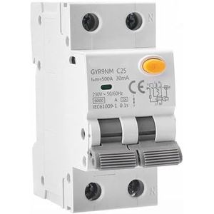 ANHKCVVS GYR9NM Type A 2P 4P Magnetische Reststroomonderbreker met overstroombeveiliging 10A 16A 25A 32A 40A 30mA 1 Stks (4P 16A 30mA)