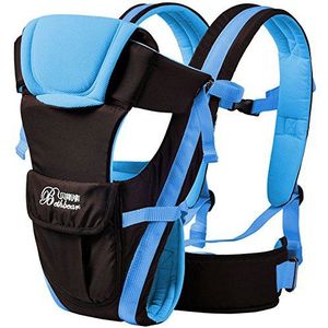 Verstelbare Baby Carrier Gesp Mesh Wrap Veiligheid Baby Sling Rugzak Multifunctioneel (Blauw)