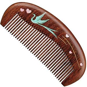 13.5cm Chinese Stijl Tan Houten Kam Groene Pruim Creatieve Natuurlijke Kam