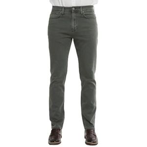 XCEDY - Heren Jeans Regular Fit Denim Stretch Jeansbroek Hoge Taille Authentic Straight Cut Broek Heren CD356, Kaki, 34W / 32L