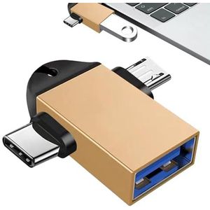 USB 3.0 to Microo USB and Type-C Adapter - 2 in 1 Converter, Suitable for Media TV Sticks, Mobile Phones,and Tablets