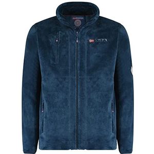 Geographical Norway Upload Heren Warm Dikke Zip Fleece Heren Warm Winter Sweatshirt Jas Zacht - Zachte Sweat Lange Mouwen Voering, marineblauw, XL
