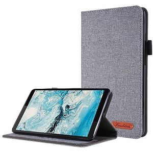 Tabletbescherming Compatibel met Lenovo Tab M7 TB-7305F 7 inch, Flip Fold Stand Case Beschermende stof Print Cover met kaartsleuven tabletaccessoire (Color : Szary)