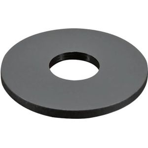 M2-M24 Zwarte of witte nylon platte ringen, rubberen afstandsringen, isolatie, waterdichte afdichting, harde pakkingen voor schroefbouten - M10x15x1mm (500 stuks) - Zwart