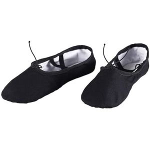 Balletschoenen kind yoga pantoffels gym leraar yoga ballet dansen schoenen voor meisjes vrouwen balletschoenen canvas kinderen balletschoenen meisjes, zwart, 37 EU