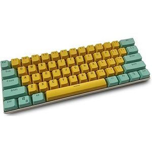 Topwang Keycaps, 61 PBT-toetsen Keycaps Mechanisch toetsenbord Keycap Dubbel verlicht woord Transparante kleur Gaming keycaps voor US Layout Keyboard voor Cherry MX (Verkoop alleen keycaps) keycaps