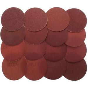 schuurpads, 3 inch 75 mm schuurschijven ronde vorm schuurpapier 40-2000 korrel klittenband schuurpapier schuurmiddel polijstgereedschap for slijpmachine roterende tool 50 stuks(1500)