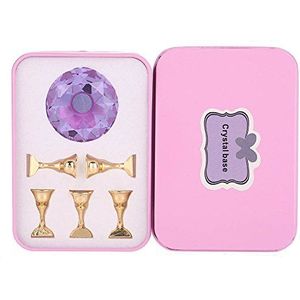 Nail Art Display Stand Crystal Alloy Nail Tips Standhouder Magnetische Manicure Nail Salon Tool 4 Kleuren (Paars)