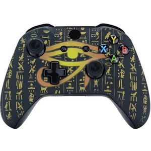 eXtremeRate hoes voor Xbox One S/X controller, behuizing case beschermhoes hoes accessoires onderdelen cover bovenschaal skin housing kit schaal voor Xbox One S/Xbox One X controller, oog van voorziening.