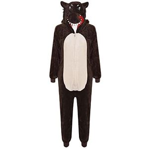 A2Z 4 Kids Dier Onesie Voor Kinderen Meisjes Jongens Super Zacht Kostuum Voor Kinderen - E.S Wolf 11-12.