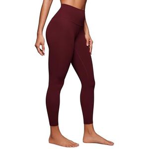 CRZ YOGA Butterluxe Lounge Yoga Legging Met Hoge Taille 25"" - Trainingslegging Sportlegging Voor Dames Boterachtige Zachte Yogabroek Rode Merlot XS