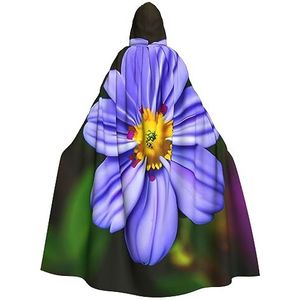 SSIMOO Paarse bloem volwassen partij decoratieve cape,Volwassen Halloween Hooded Cloak,Cosplay Kostuum Cape