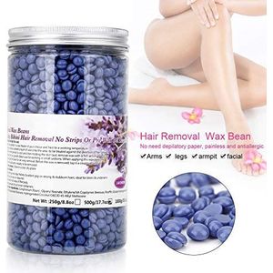 Saluaqui Verbeterde Ontharing met Lavendel Depilatory Hot Film Hard Wax Beans - 500 G voor Bikini, Been en Lichaamszorg, Geen Strips Nodig (Lavendel)